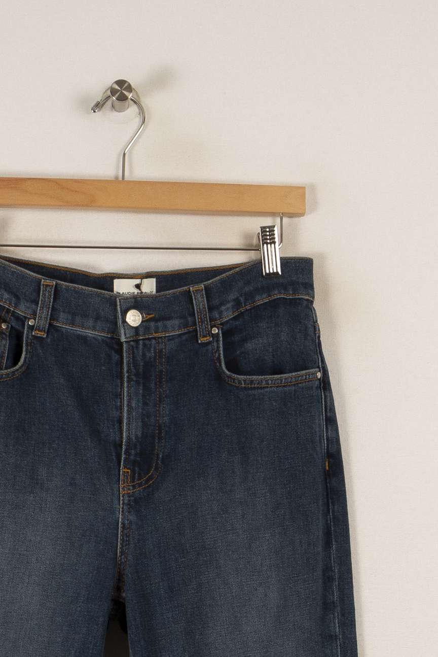 Jean bleu avec détails - Taille M/38 de la marque Claudie Pierlot | PARAD38953 - Vendu par Paradigme - Image 2