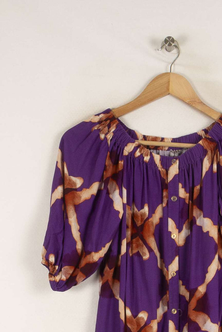 Robe violette à motifs - Taille S/36 de la marque Imprevu | PARAD38971 - Vendu par Paradigme - Image 2
