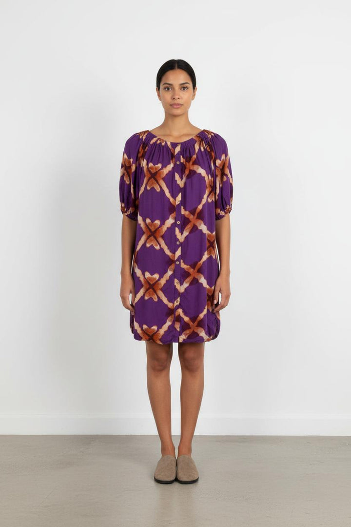 Robe violette à motifs - Taille S/36