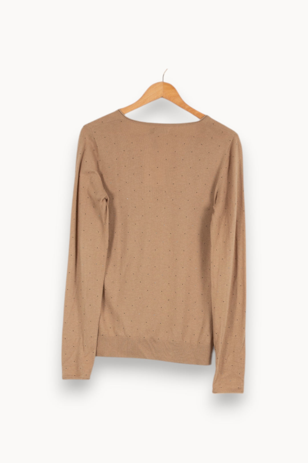 Pull beige à strass - Taille S/36 de la marque Galeries Lafayette | PARAD38984 - Vendu par Paradigme - Image 3