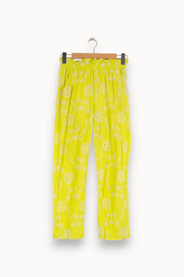 Pantalon jaune/vert fluo en broderies - Taille S/36 de la marque Imprevu | PARAD39036 - Vendu par Paradigme - Image 1