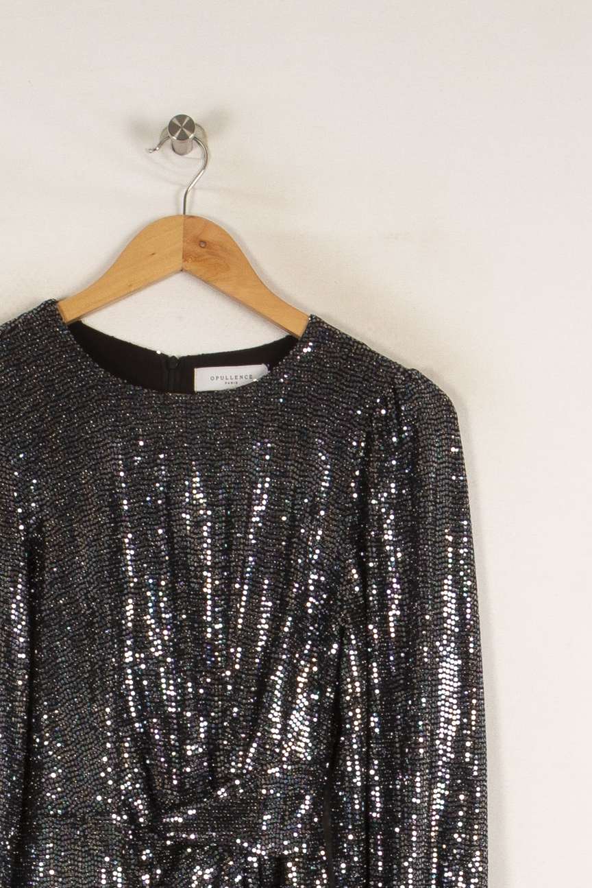 Robe argentée brillante - Taille XS/34 de la marque Opullence | PARAD39042 - Vendu par Paradigme - Image 2