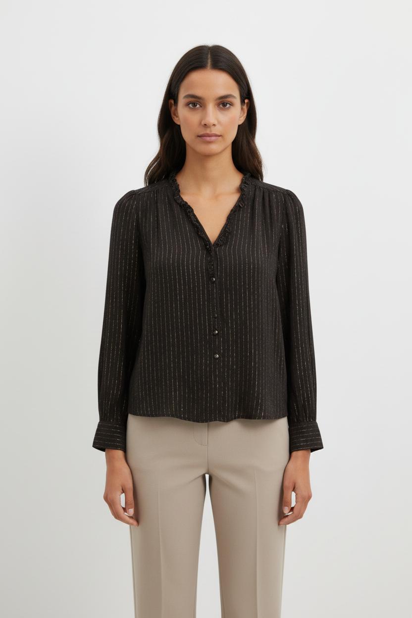 Chemise grise rayée - Taille S/36