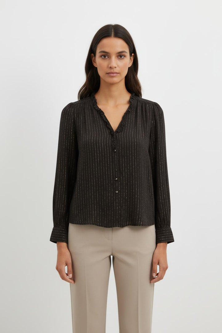 Chemise grise rayée - Taille S/36