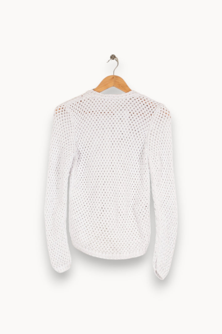 Cardigan en maille blanc - Taille XS/34 de la marque Comptoir des Cotonniers | PARAD39080 - Vendu par Paradigme - Image 3