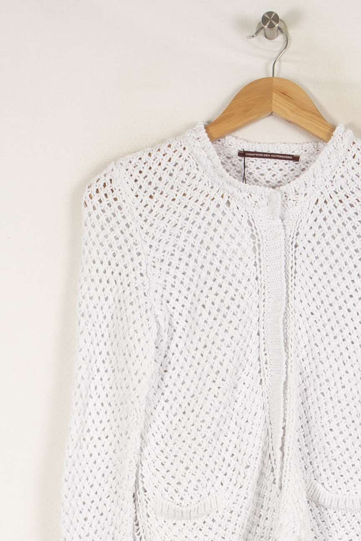 Cardigan en maille blanc - Taille XS/34 de la marque Comptoir des Cotonniers | PARAD39080 - Vendu par Paradigme - Image 2