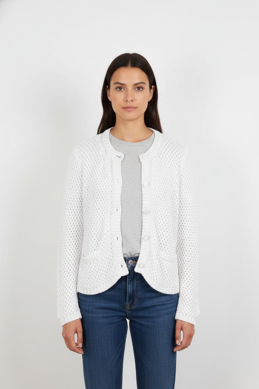 Cardigan en maille blanc - Taille XS/34