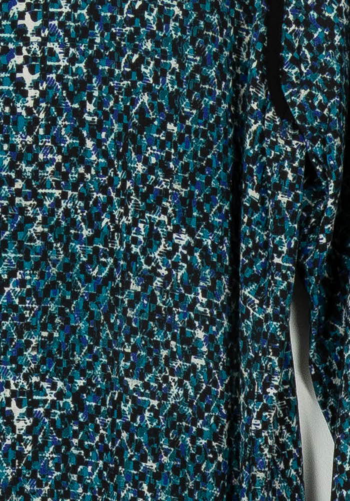 Robe bleue à motifs - Taille S/36 de la marque La Fée Maraboutée | PARAD39086 - Vendu par Paradigme - Image 3