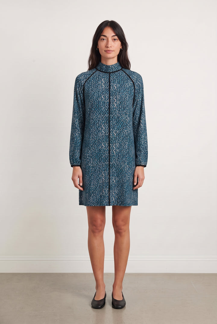 Robe bleue à motifs - Taille S/36 de la marque La Fée Maraboutée | PARAD39086 - Vendu par Paradigme - Image 1