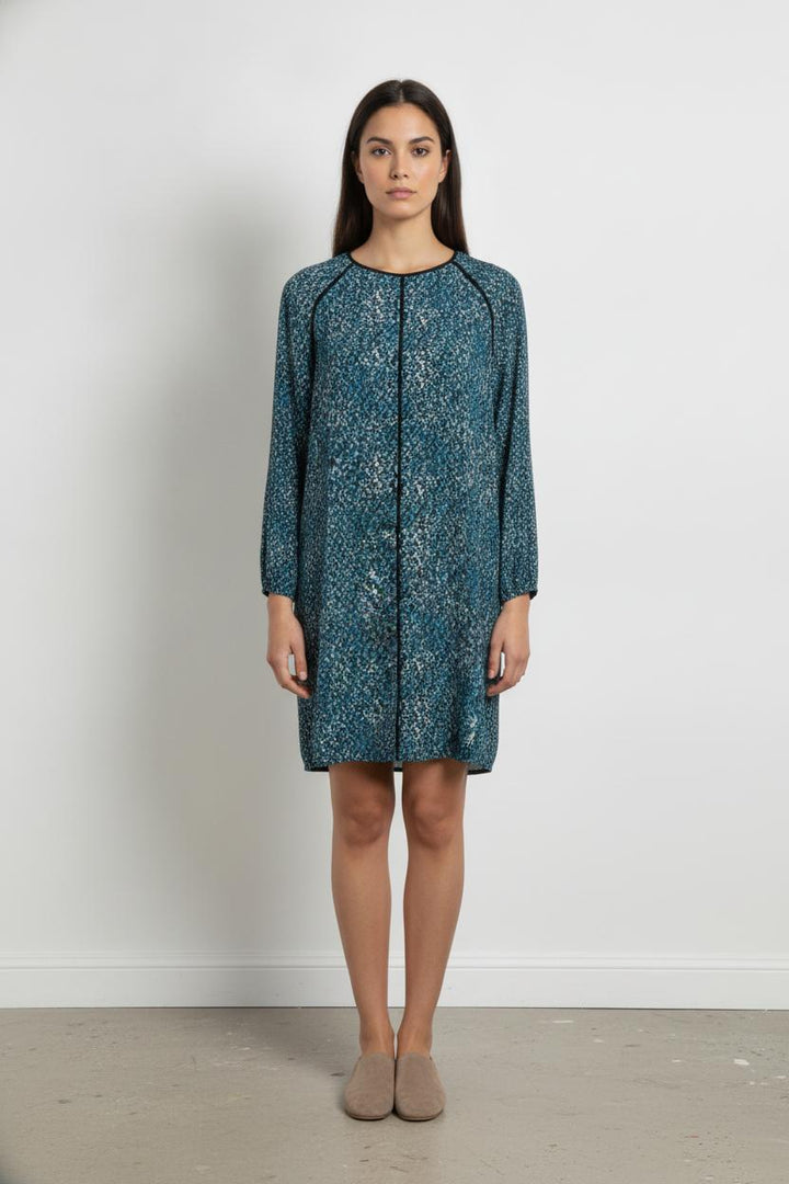 Robe bleue à motifs - Taille S/36