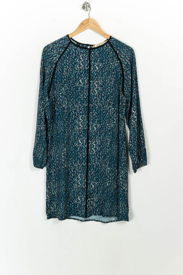 Robe bleue à motifs - Taille S/36 de la marque La Fée Maraboutée | PARAD39086 - Vendu par Paradigme - Image 2
