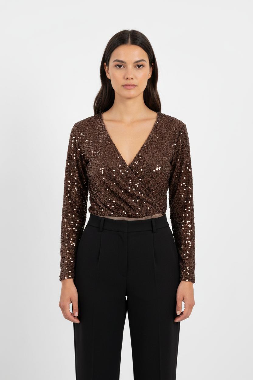 Blouse marron - Taille M/38