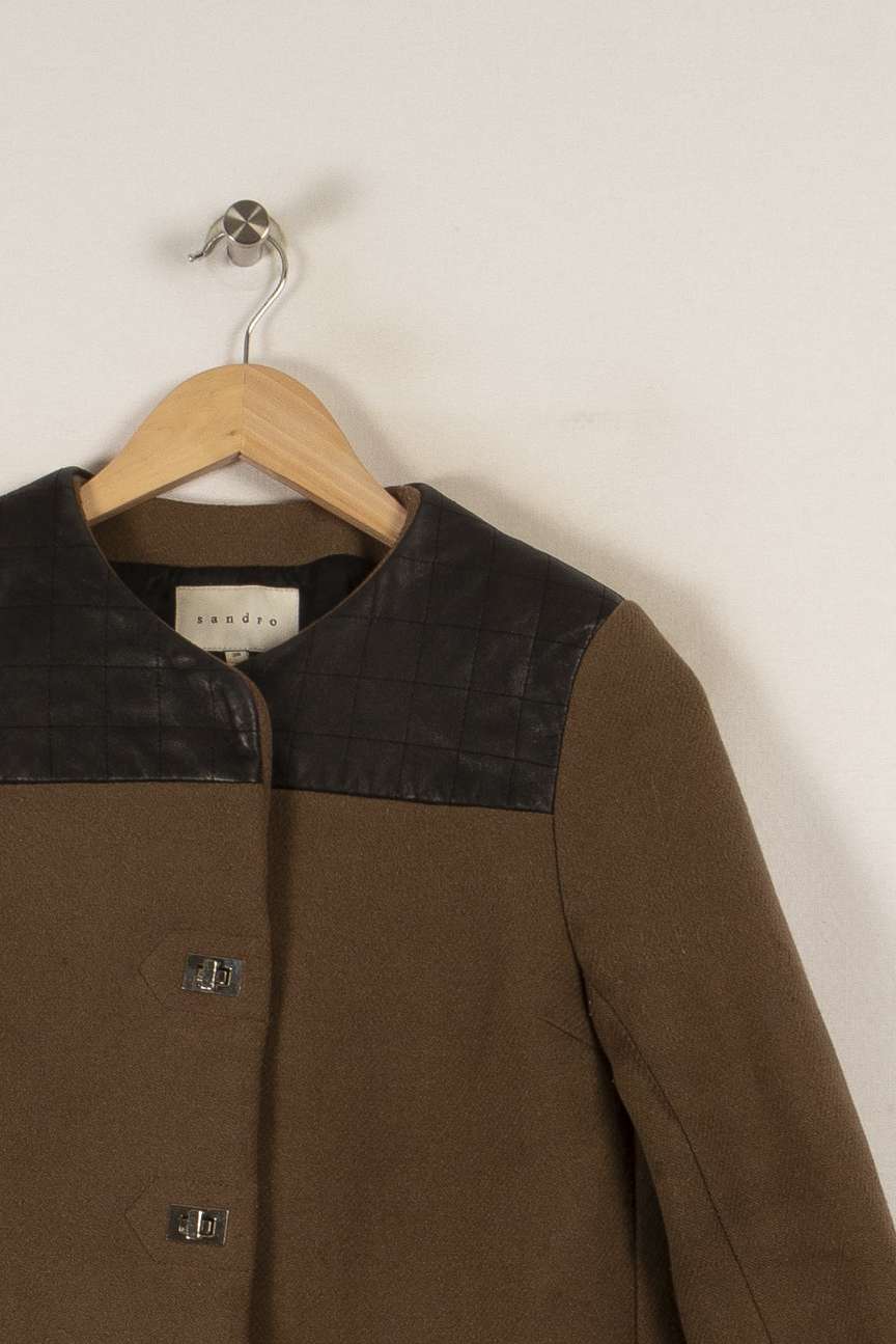 Manteau Marron - Taille M/38 de la marque Sandro | PARAD39140 - Vendu par Paradigme - Image 2