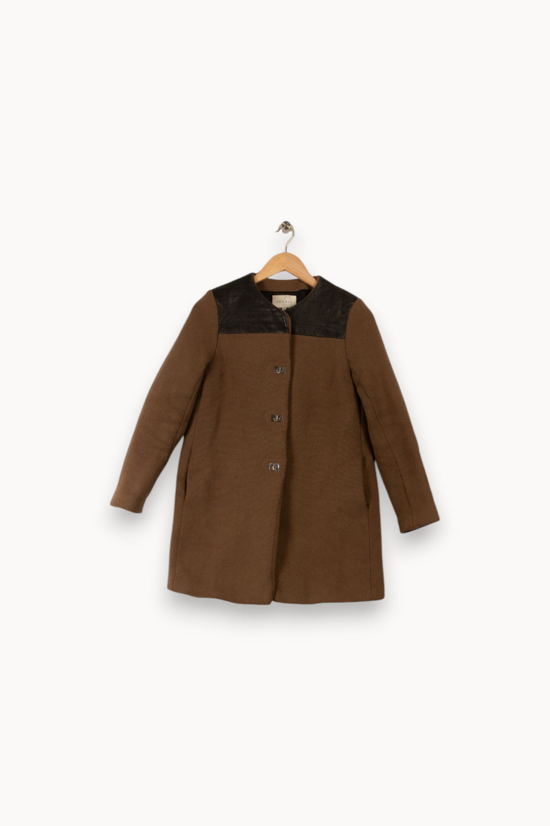 Manteau Marron - Taille M/38 de la marque Sandro | PARAD39140 - Vendu par Paradigme - Image 1
