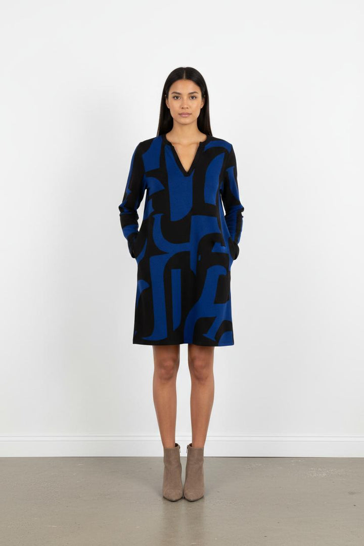 Robe bleue et noire - Taille M/38