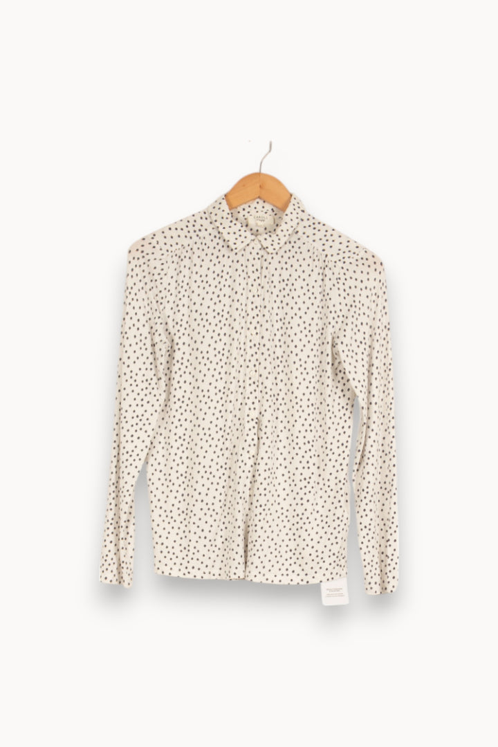 Chemise blanche à motifs - Taille XS/34 de la marque Caroll | PARAD39166 - Vendu par Paradigme - Image 1