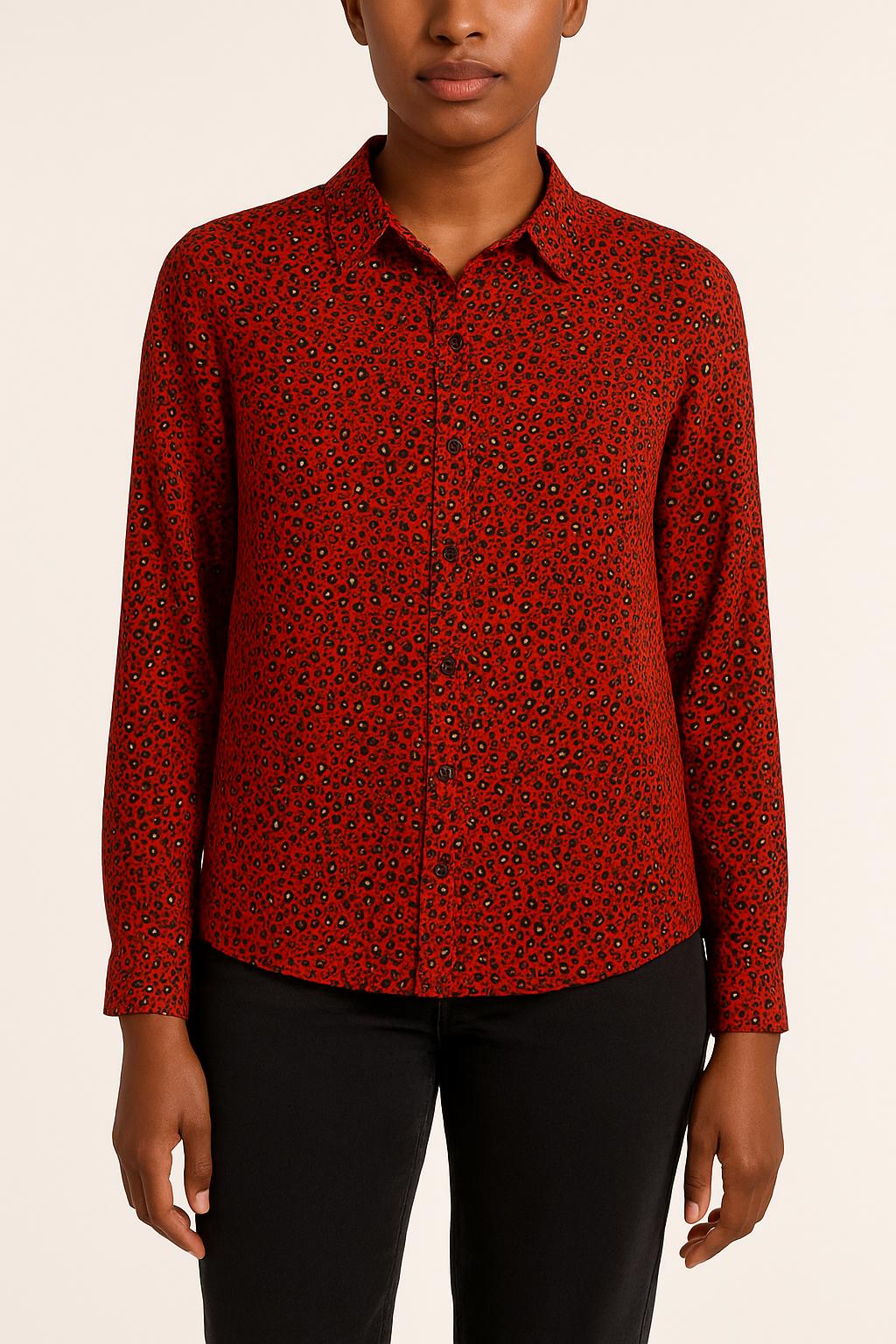Chemise rouge à motif - Taille M/38 de la marque One Step | PARAD39200 - Vendu par Paradigme - Image 1
