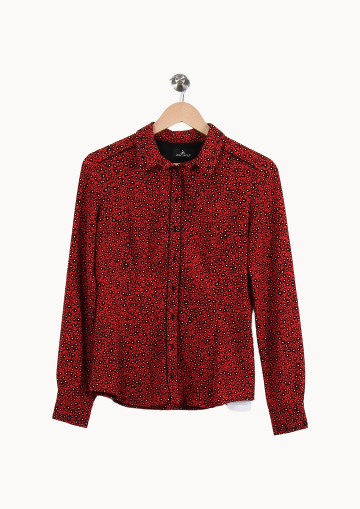 Chemise rouge à motif - Taille M/38 de la marque One Step | PARAD39200 - Vendu par Paradigme - Image 2