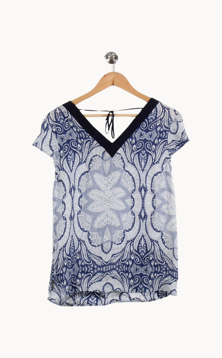 Top Bleu à Motif - Taille S/36 de la marque One Step | PARAD39222 - Vendu par Paradigme - Image 4