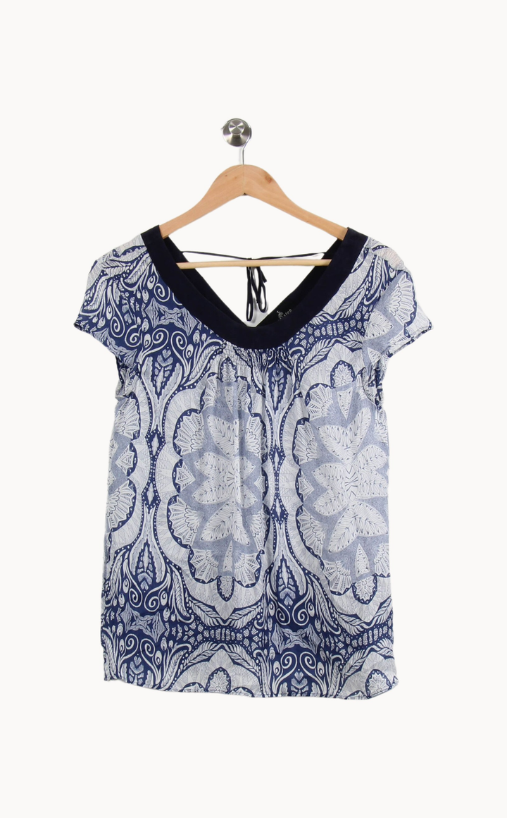 Top Bleu à Motif - Taille S/36 de la marque One Step | PARAD39222 - Vendu par Paradigme - Image 2