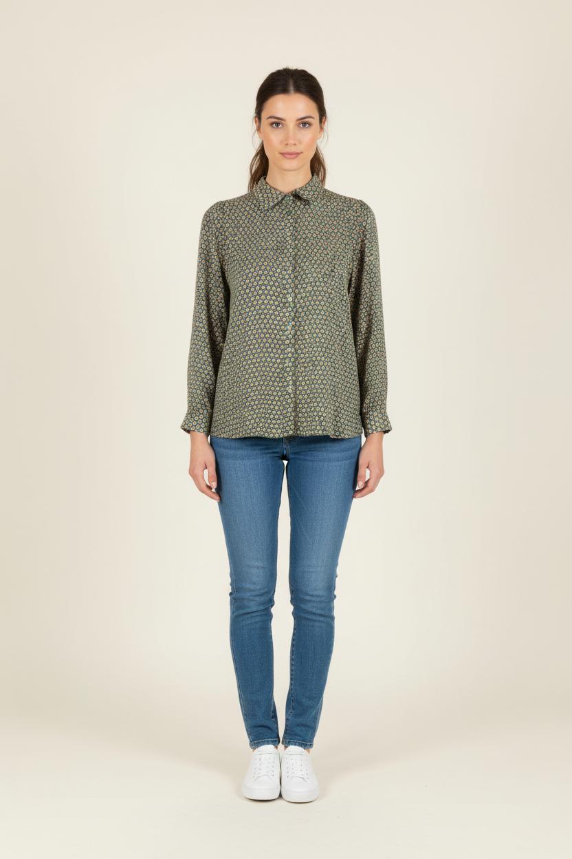 Chemise verte à motif - Taille S/36 de la marque Stella Forest | PARAD39259 - Vendu par Paradigme - Image 1