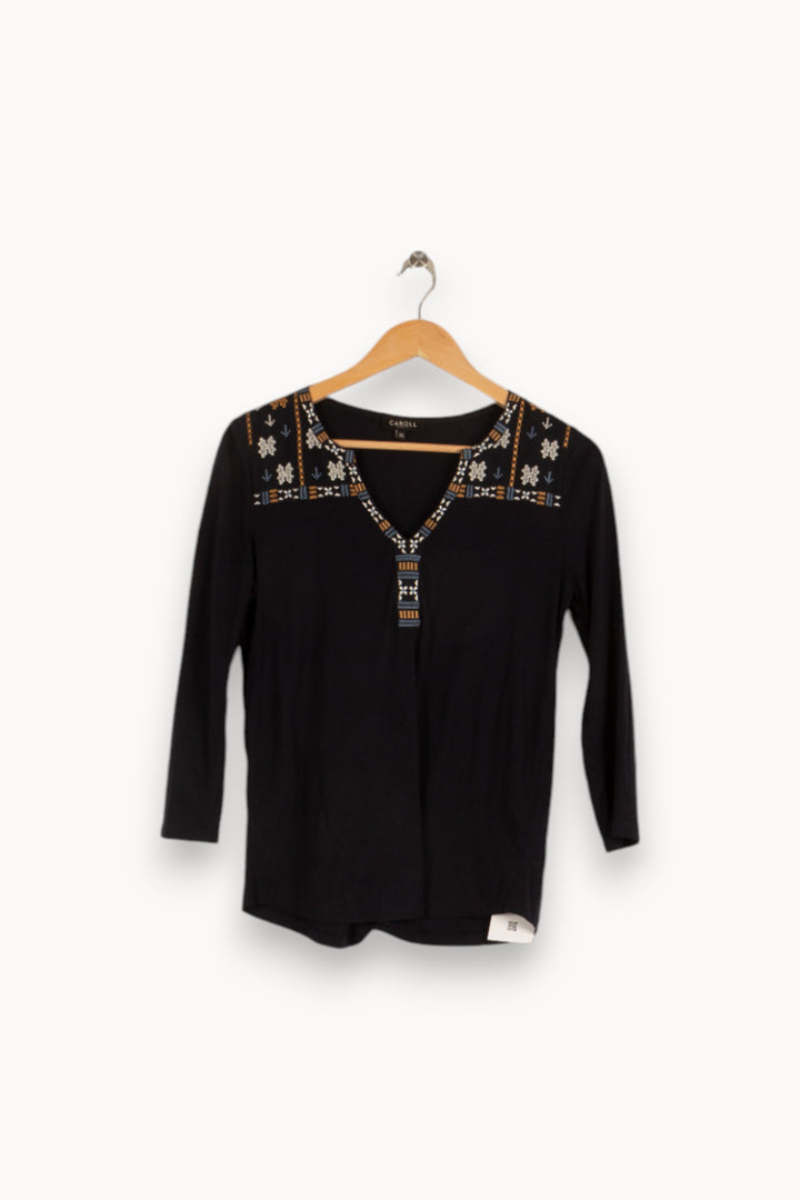 T-shirt Bleu - Taille S/36 de la marque Caroll | PARAD39261 - Vendu par Paradigme - Image 1