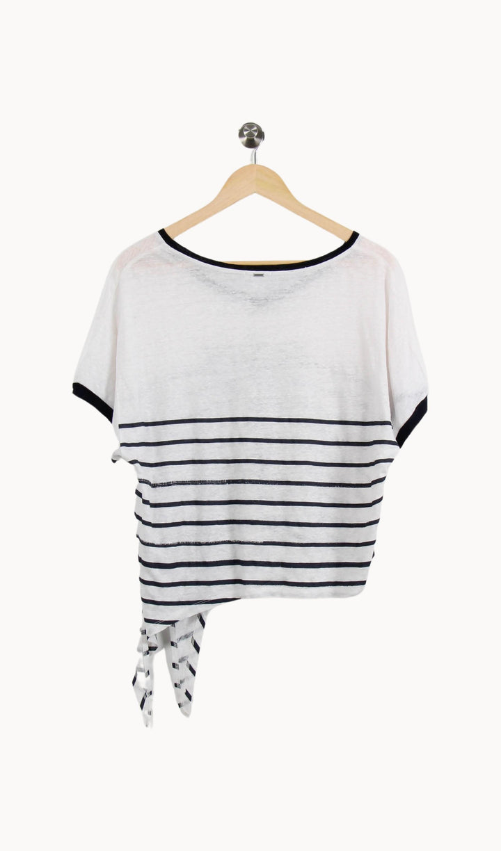 Tee-shirt Blanc et Noir - Taille M/38 de la marque IKKS | PARAD39280 - Vendu par Paradigme - Image 4
