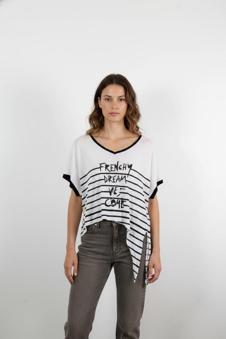 Tee-shirt Blanc et Noir - Taille M/38