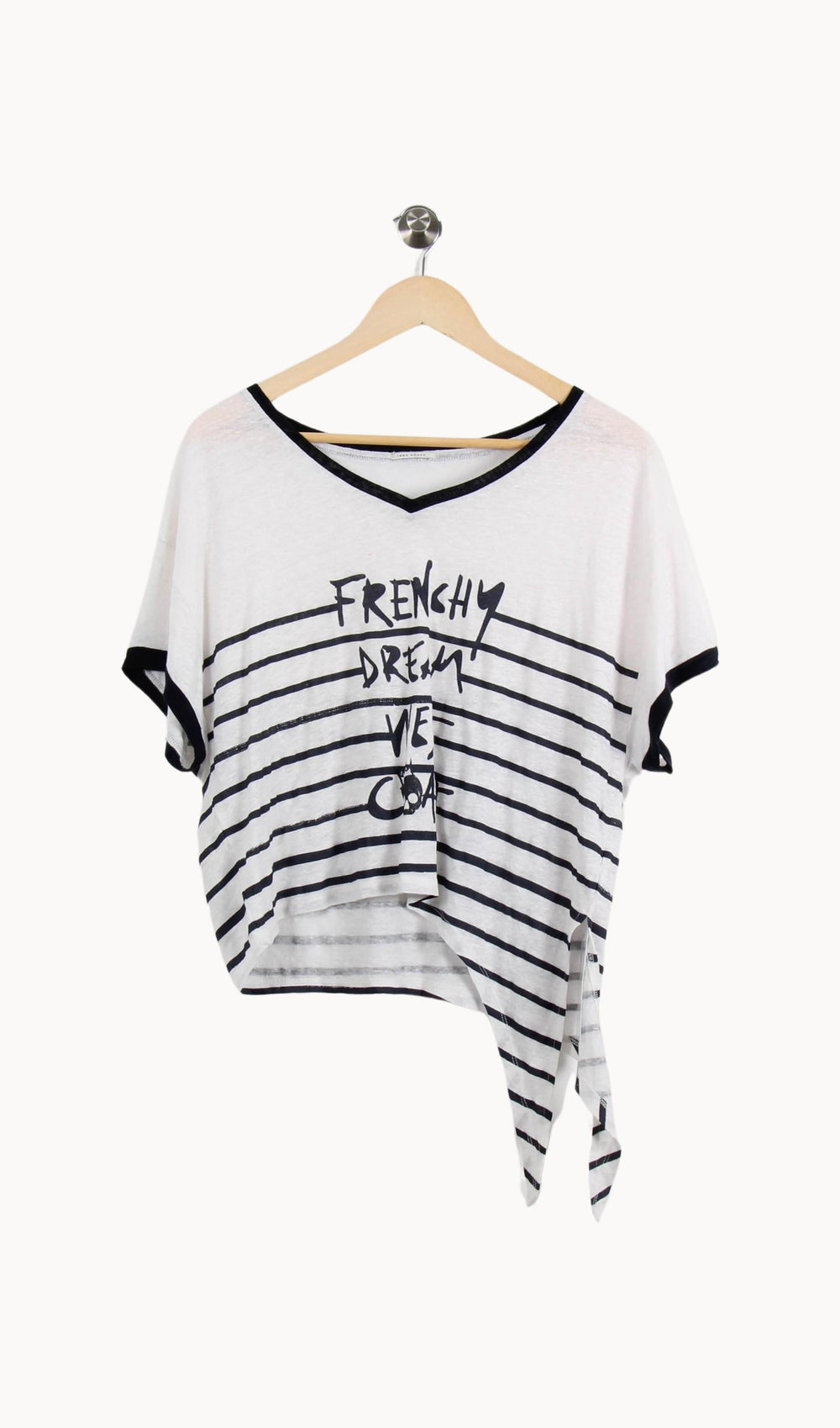 Tee-shirt Blanc et Noir - Taille M/38 de la marque IKKS | PARAD39280 - Vendu par Paradigme - Image 2