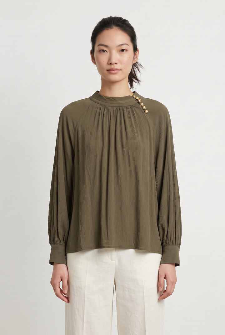 Blouse verte - Taille M/38 de la marque ba&amp;sh | PARAD39292 - Vendu par Paradigme - Image 1