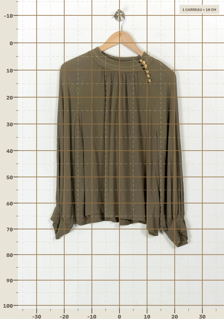 Blouse verte - Taille M/38 de la marque ba&amp;sh | PARAD39292 - Vendu par Paradigme - Image 4