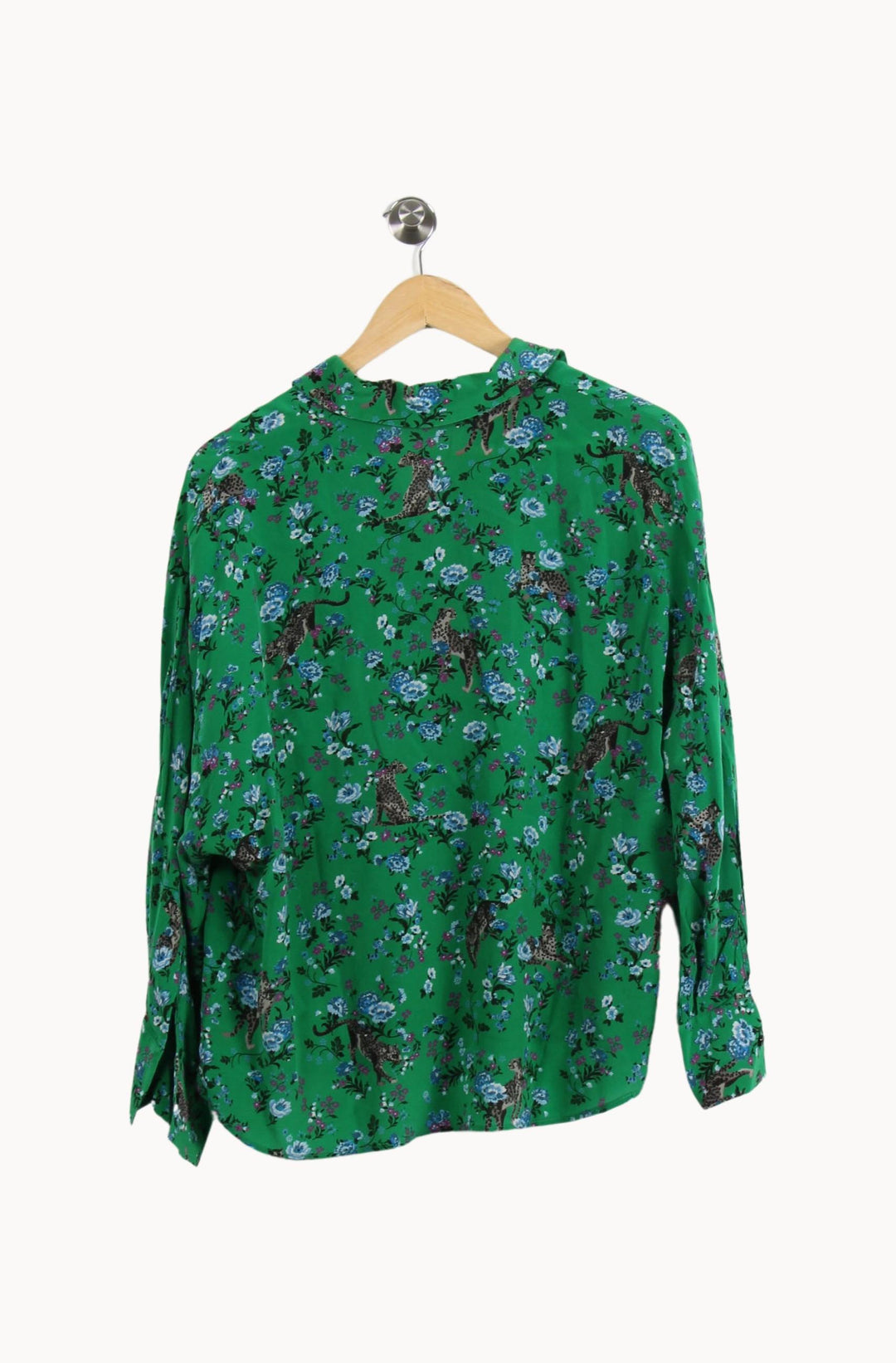 Chemise verte à motifs - Taille L/40 de la marque Claudie Pierlot | PARAD39314 - Vendu par Paradigme - Image 4