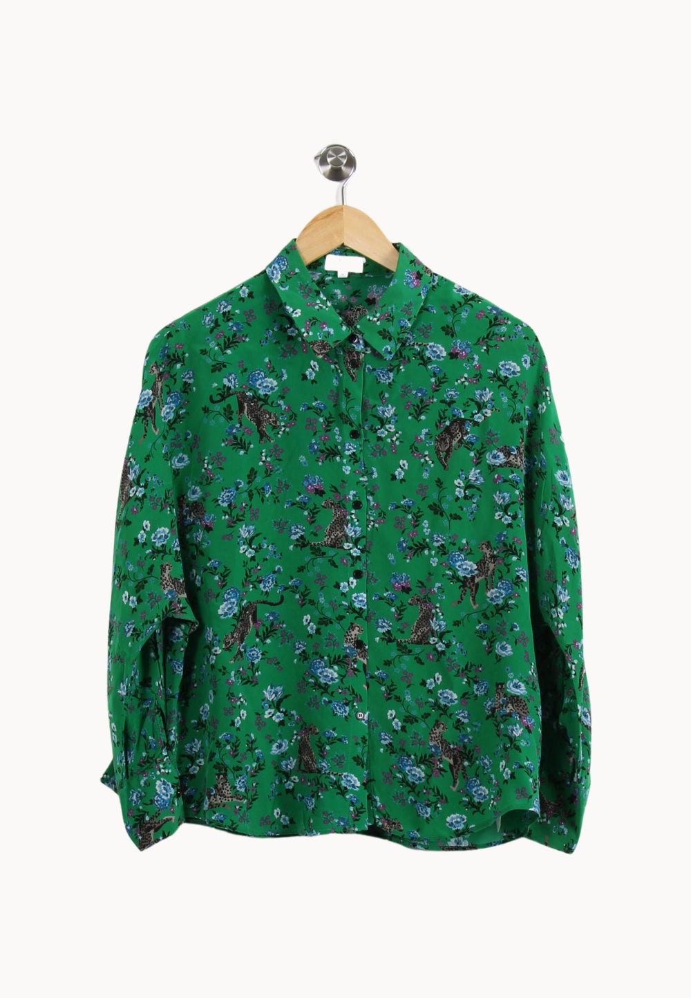 Chemise verte à motifs - Taille L/40 de la marque Claudie Pierlot | PARAD39314 - Vendu par Paradigme - Image 2
