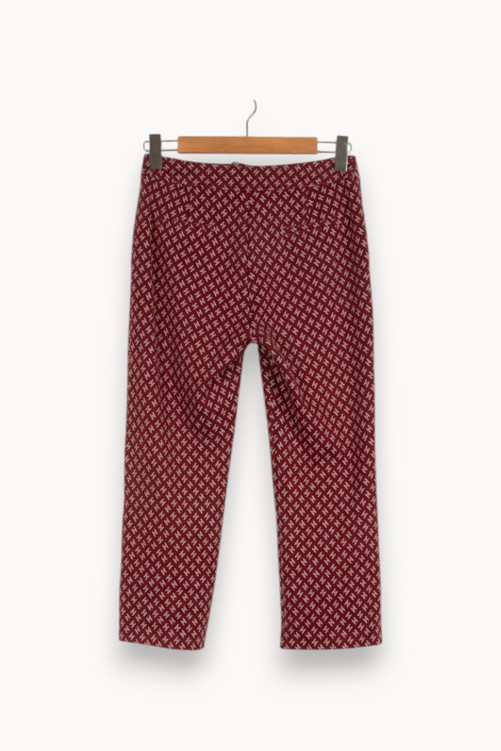 Pantalon bordeaux à motifs - Taille S/36 de la marque Claudie Pierlot | PARAD39360 - Vendu par Paradigme - Image 3
