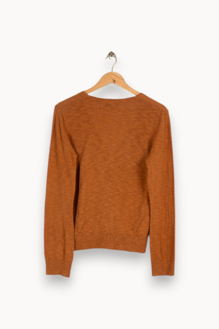 Cardigan marron - Taille S/36 de la marque Caroll | PARAD39415 - Vendu par Paradigme - Image 3