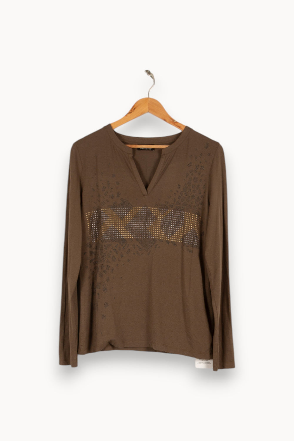 T-shirt vert - Taille L/40 de la marque One Step | PARAD39416 - Vendu par Paradigme - Image 1