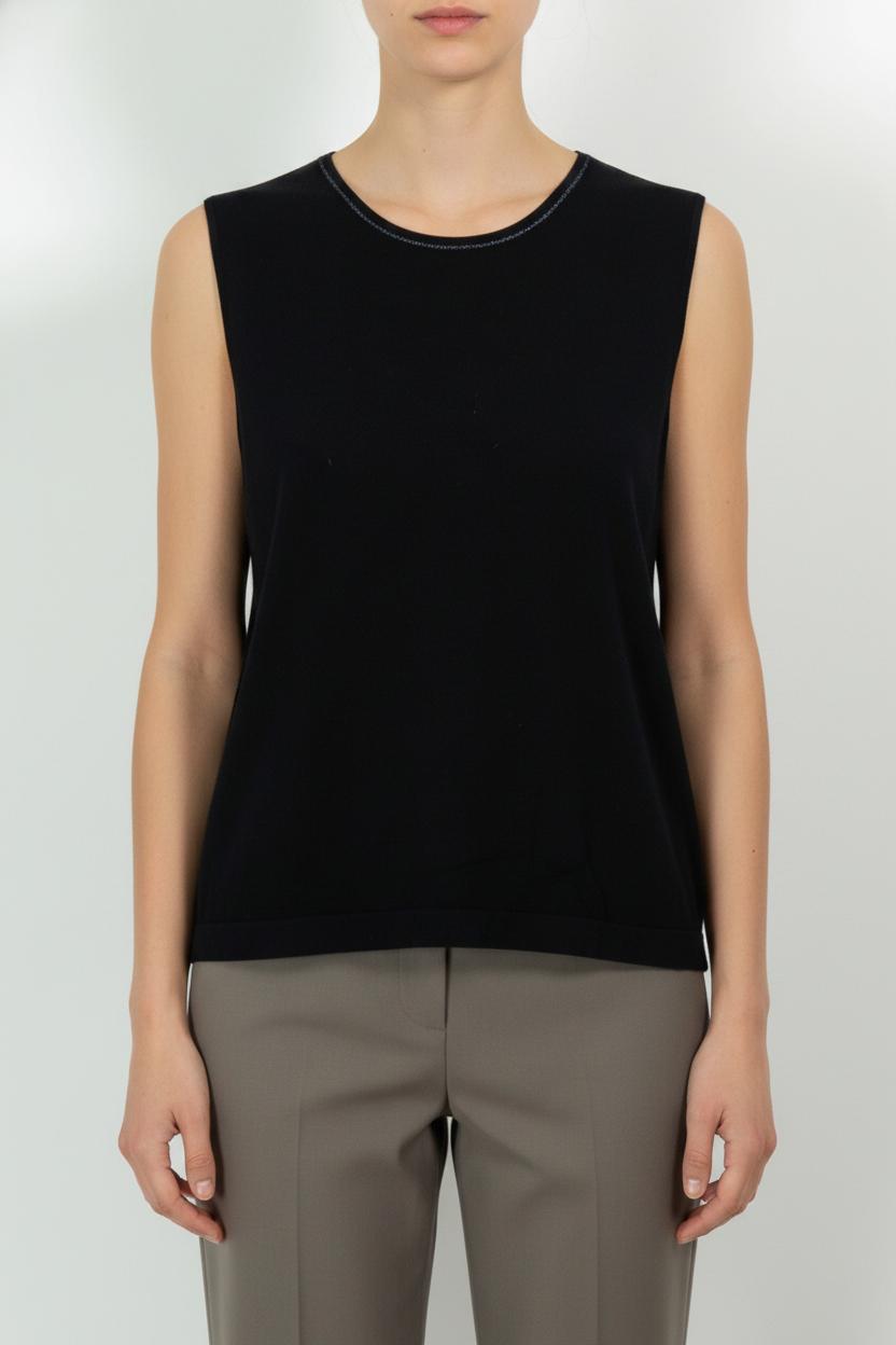 Pull Sans Manches Bleu - Taille XL/42 de la marque Gerard Darel | PARAD39438 - Vendu par Paradigme - Image 1