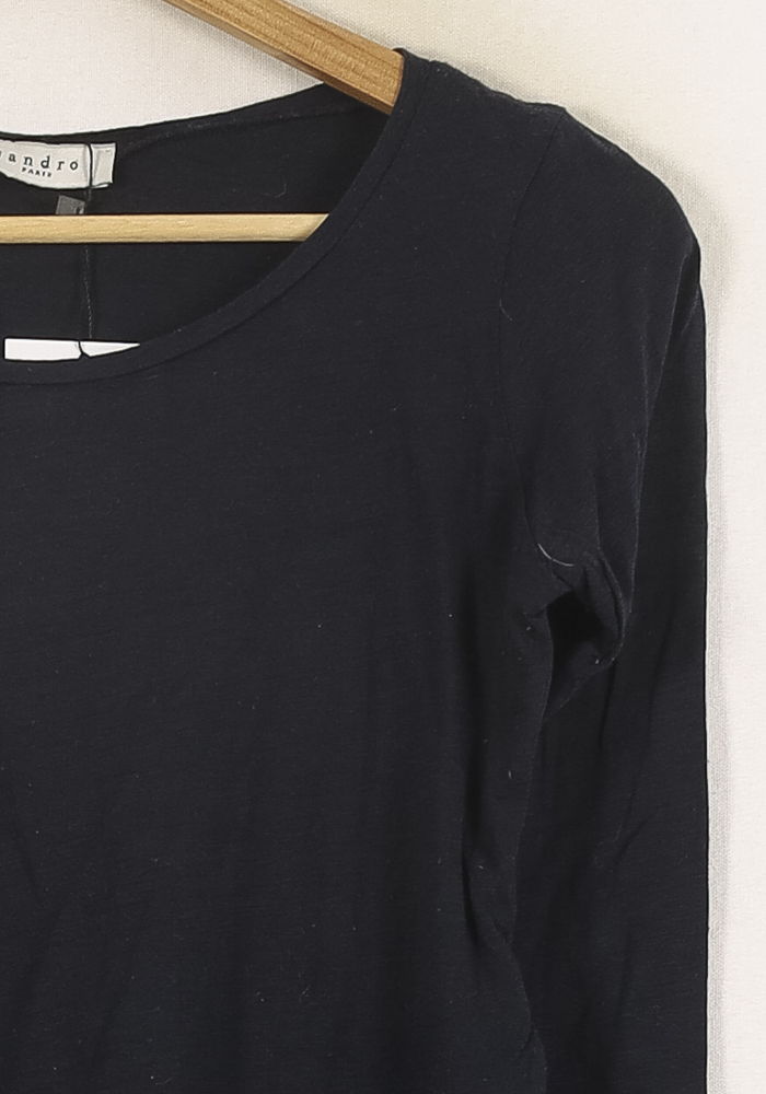 Tee-shirt Manches Longues Bleu - Taille S/36 de la marque Sandro | PARAD39444 - Vendu par Paradigme - Image 3