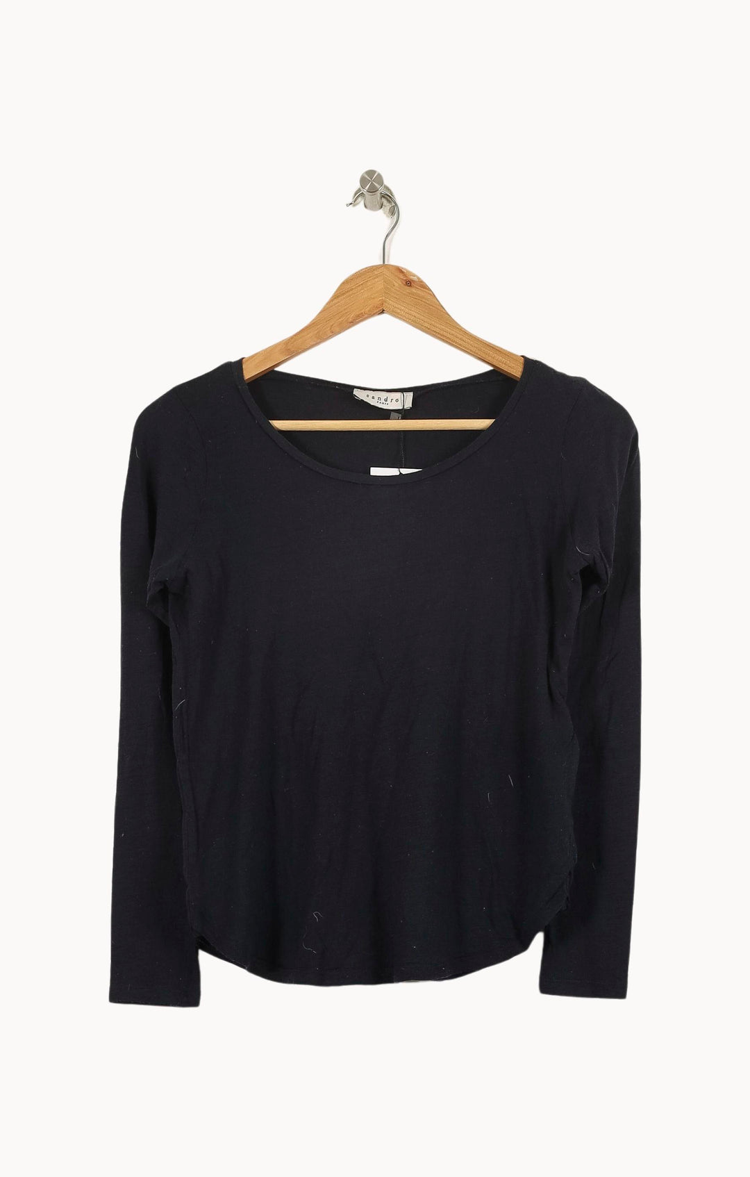 Tee-shirt Manches Longues Bleu - Taille S/36 de la marque Sandro | PARAD39444 - Vendu par Paradigme - Image 2