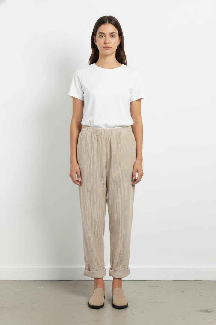 Pantalon Côtelé Beige - Taille XS/34 de la marque American Vintage | PARAD39471 - Vendu par Paradigme - Image 1