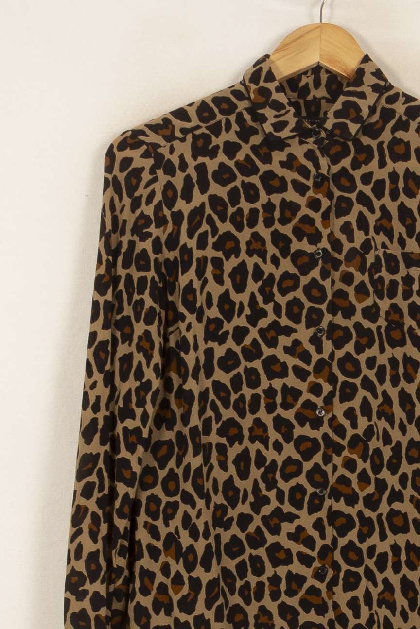 Robe Chemise Marron et Noire - Taille S/36 de la marque Weekend Max Mara | PARAD39477 - Vendu par Paradigme - Image 3