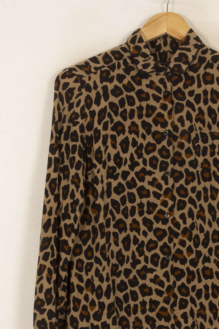 Robe Chemise Marron et Noire - Taille S/36 de la marque Weekend Max Mara | PARAD39477 - Vendu par Paradigme - Image 3
