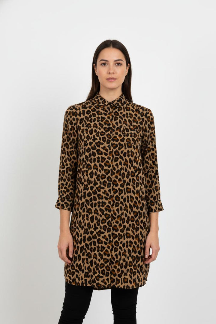 Robe Chemise Marron et Noire - Taille S/36