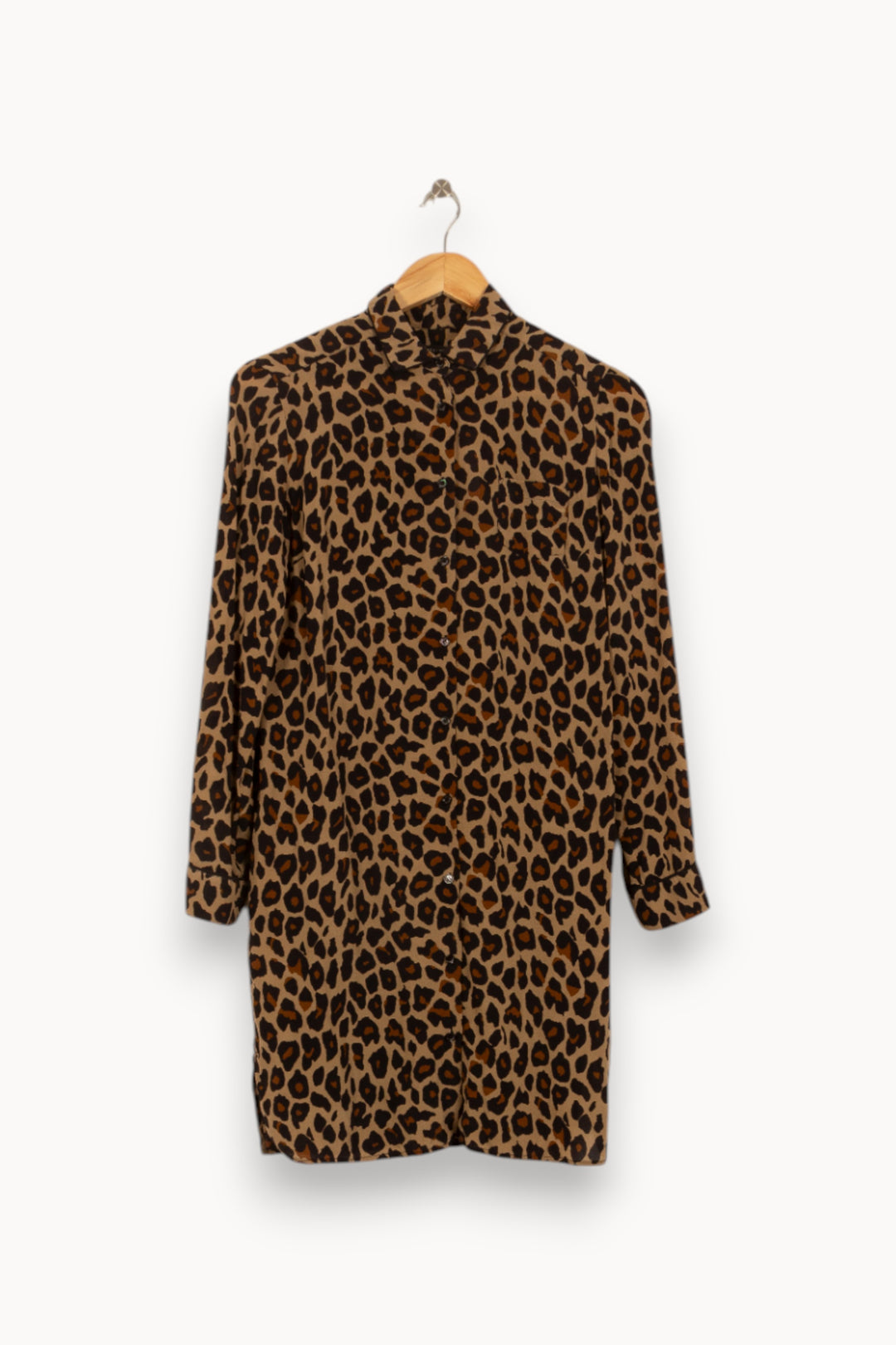 Robe Chemise Marron et Noire - Taille S/36 de la marque Weekend Max Mara | PARAD39477 - Vendu par Paradigme - Image 2