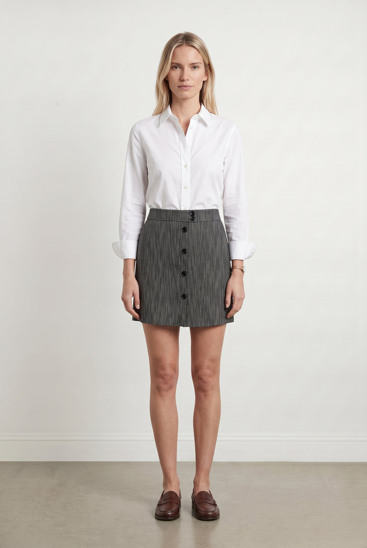 Jupe Droite Grise - Taille XS/34 de la marque Caroll | PARAD39481 - Vendu par Paradigme - Image 1