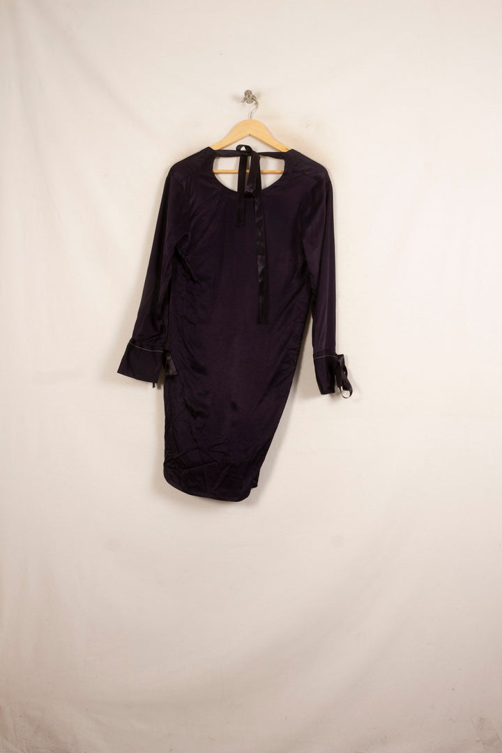 Robe Droite Bleue - Taille S/36 de la marque Sandro | PARAD39485 - Vendu par Paradigme - Image 4