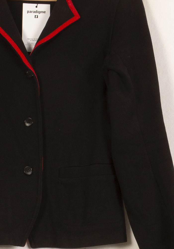 Veste Noire et Rouge - Taille S/36 de la marque Agnès b. | PARAD39496 - Vendu par Paradigme - Image 3