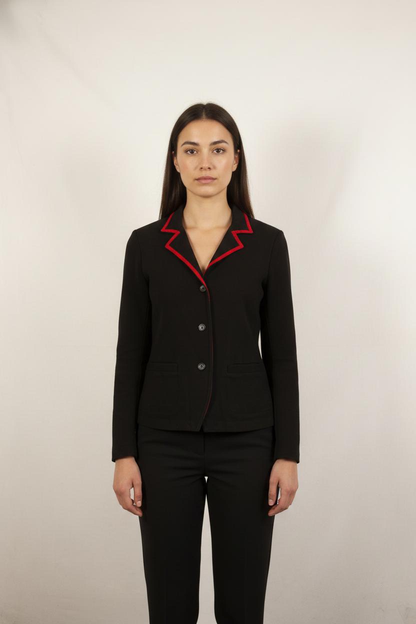 Veste Noire et Rouge - Taille S/36