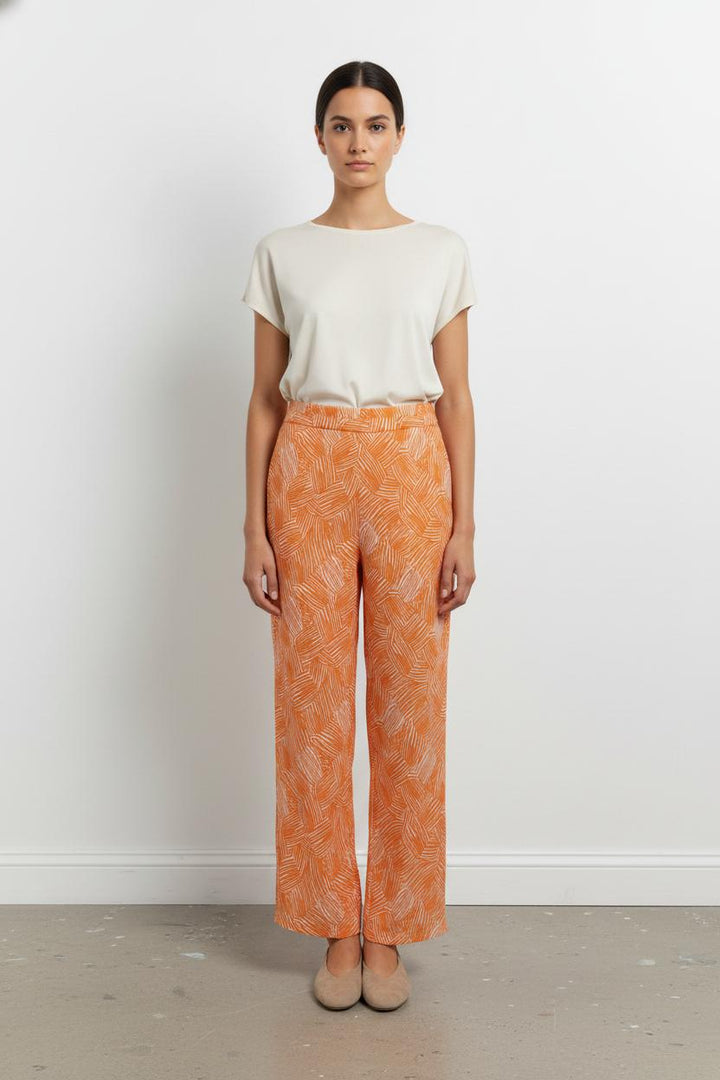 Jupe Orange et Blanche - Taille XS/34 de la marque Roseanna | PARAD39499 - Vendu par Paradigme - Image 1