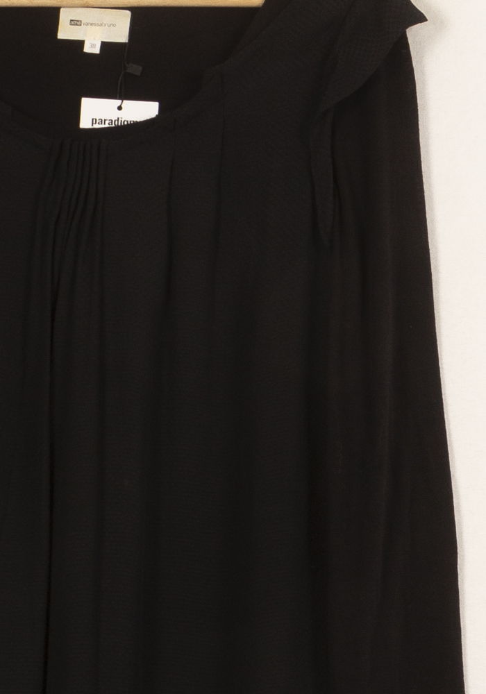 Robe Noire - Taille M/38 de la marque Vanessa Bruno - Athé | PARAD39502 - Vendu par Paradigme - Image 3